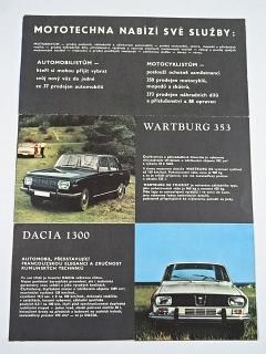 Mototechna - Škoda, Trabant, Moskvič, Fiat, VAZ, Volha, Dacia, Wartburg - prospekt