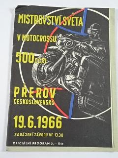 Přerov - Mistrovství světa v motokrosu 500 ccm - Přerov - 19. 6. 1966 - program