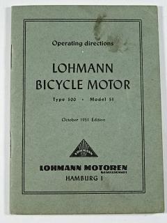Lohmann Bicycle Motor - Type 500 - Model 51 - Operating directions - 1951