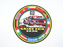 Grand Prix Brno ČSSR - samolepka - Vladimír Valenta