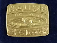 Rallye Škoda 1982 - IX. mezinárodní automobilová soutěž - Mladá Boleslav - plaketa