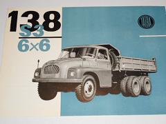 Tatra 138 S3 6 x 6 Dreiseitenkipper - 1964 - prospekt - Motokov