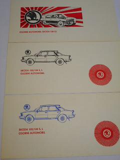 Škoda 120 LS, Škoda 105/120 S, L, Rallye Škoda 1980 - soubor 6 reklamních listů