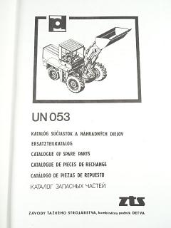 ZTS - UN 053 - katalóg súčiastok a náhradných dielov - 1990