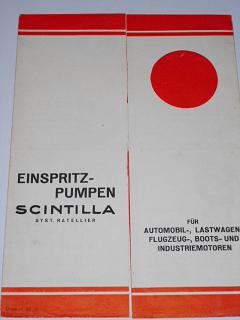 Scintilla - Einspritz-Pumpen für Automobil, Lastwagen, Flugzeug, Boots und Industriemotoren - prospekt - 1932