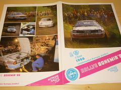 Rallye Bohemia 1986 - propagační materiál - leták