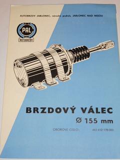 PAL autobrzdy - brzdový válec průměr 155 mm - 1972