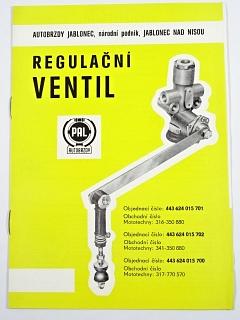 PAL autobrzdy - regulační ventil - 1982