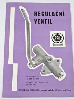 PAL autobrzdy - regulační ventil - 1973