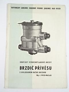Autobrzdy Jablonec - brzdič přívěsu s ovládáním ruční brzdou - 1964