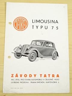 Tatra limousina typu 75 - prospekt - 1934