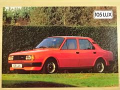 Škoda 105 LUX - prospekt - 1984 - Skoda Great Britain