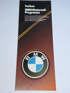 BMW - Farben BMW Motorrad - Programm - prospekt - 1982