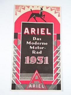 Ariel 1931 - prospekt - REPRINT