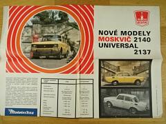 Moskvič - nové modely Moskvič 2140, Universal 2137 - plakát - Mototechna