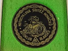 Motocyklová soutěž nováčků - Autoklub Blansko - 1950 - plaketa