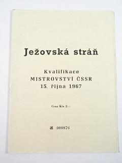 Ježovská stráň - Kvalifikace mistrovství ČSSR - 15. 10. 1967 - program