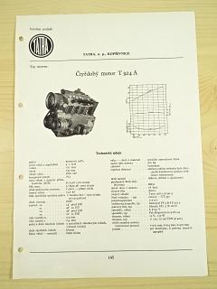 Tatra - čtyřdobý motor T 924 A - katalogový list - 1960