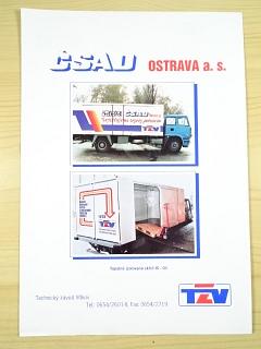 Liaz - tepelně izolovaná skříň IS - 01 - prospekt - ČSAD Ostrava - TZV - Technický závod Vítkov