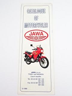 JAWA 350-638, 639, 640, 593, 585, 586 - prospekt - 1995 - Catalogue of Motorcycles JAWA