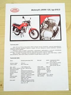 JAWA 125, typ 810-5 - prospekt