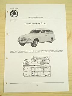 Škoda 1201 sanitní automobil - katalogový list - 1960