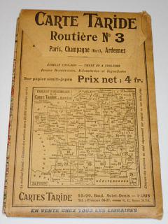 Carte Taride No 3 Paris, Champagne, Ardennes - mapa 1:250.000