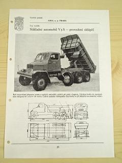 Praga V3S - sklápěč - katalogový list - 1960