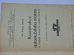 Konstrukce automobilního motoru - Antonín Julínek - 1925