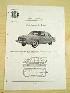 Tatra 603 - katalogový list - 1960