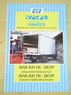 Avia A 31.1 N - SKVP - skříňová karoserie všeobecného použití - Boxvan body of general purpose application - prospekt - IVACAR service spol. s r. o. Ivančice