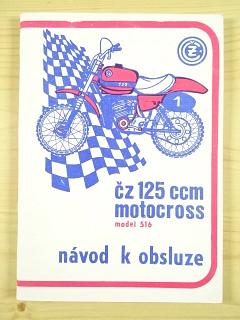 ČZ 125 - typ 516 - motocross - návod k obsluze - 1983