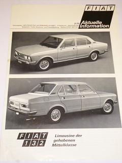 Fiat 132 - Aktuelle Information - prospekt - 1972