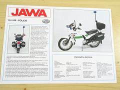 JAWA 350 tipo 640 - Policie - prospekt - španělsky