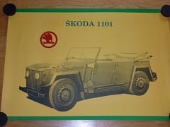 Škoda 1101 bojový tudor - plakát