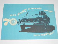 Tatra - 70 let výroby automobilů - 1967 - Tatra 2-603 - program oslav