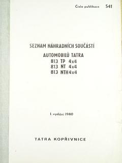Tatra 813 4 x 4 - seznam náhradních součástí - 1980
