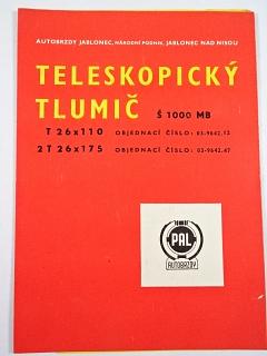 Pal - teleskopický tlumič T 26x110, 2T 26x175 - Škoda 1000 MB - 1964