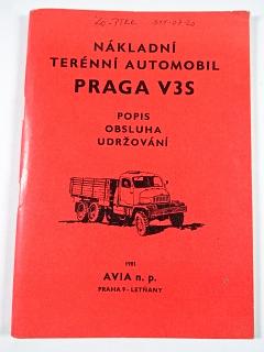 Praga V3S - popis, obsluha, udržování - 1981