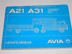 Avia A 21, A 31 s pětistupňovou převodovkou 5P20 - návod k obsluze - 1985