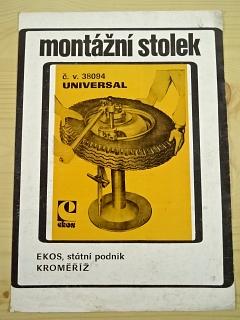 Montážní stolek - Universal - Ekos Kroměříž - návod k použití - seznam dílů