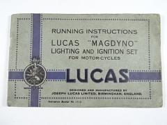 Lucas - Running Instructions for Lucas Magdyno Lighting and Ignition Set for Motor-cycles