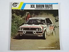 XIX. Barum rallye 1989 - 15. - 18. 6. 1989 - ČSSR - Gottwaldov - program + časový harmonogram soutěže