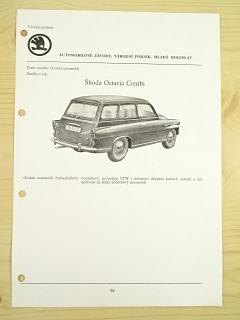 Škoda Octavia Combi - katalogový list - 1965