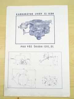 Jikov 32 SEDR - 2932 - karburátor - Škoda 120 L, GL, model M II - prospekt