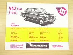 VAZ - 2101 Žiguli - leták - Mototechna