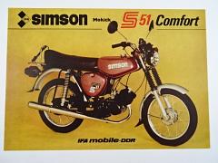 Simson Mokick S 51 Comfort - 1982 - prospekt