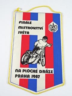 Finále mistrovství světa na ploché dráze - Praha 1987 - JAWA - vlaječka