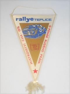 Rallye Teplice - Mistrovství ČSSR - 1976 - o pohár Rudého práva -  vlaječka