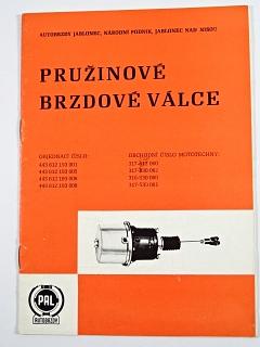 PAL - pružinové brzdové válce - 1983 - použití, popis, seznam dílů - Autobrzdy Jablonec